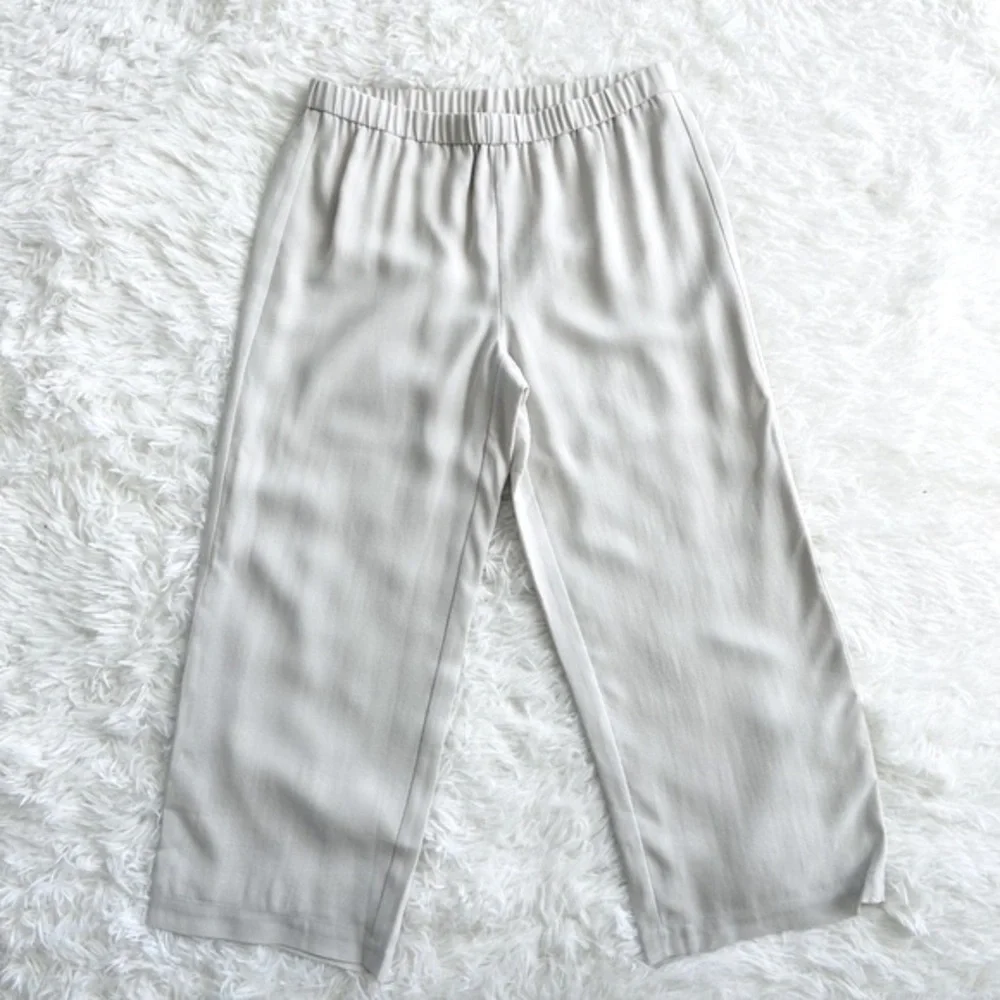 🤍New! Eileen Fisher Bone Straight Cropped Pants - Picture 2 of 7